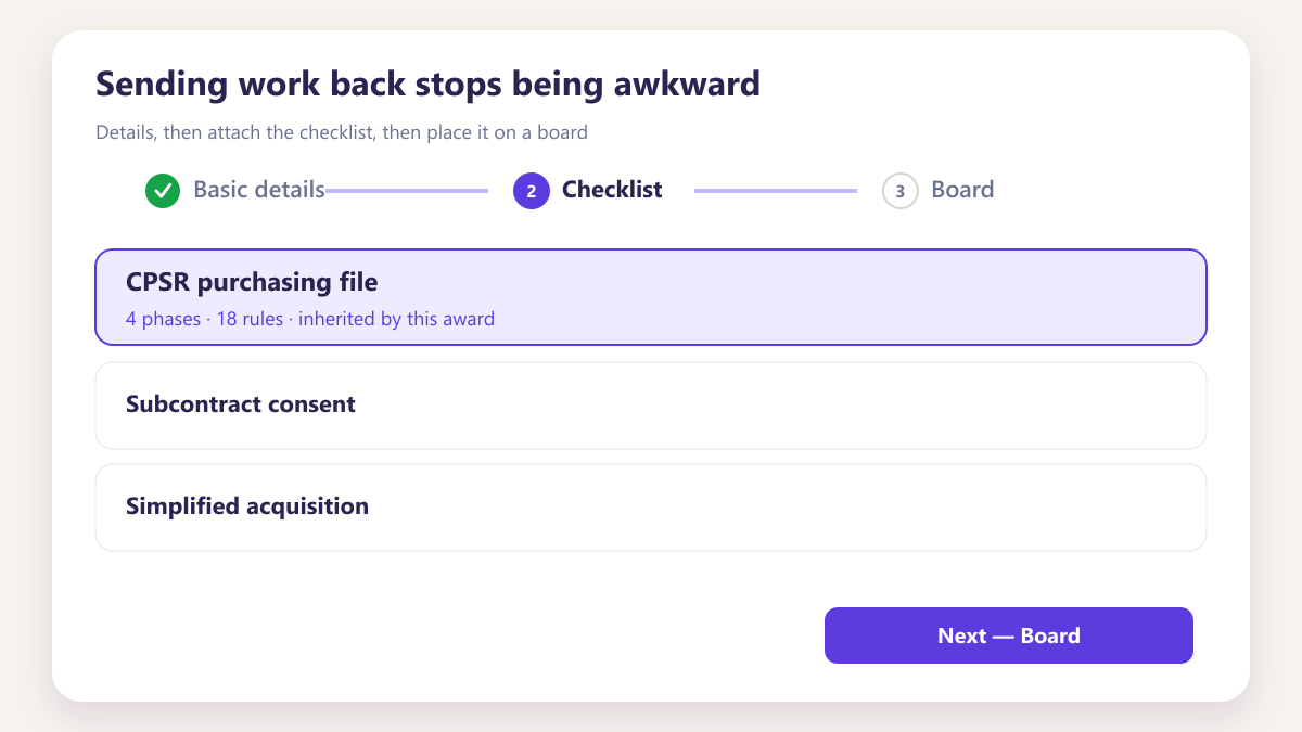 ProcureAudit Sending work back stops being awkward
