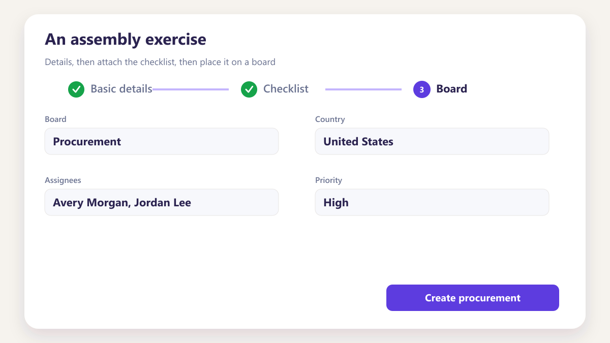 ProcureAudit An assembly exercise
