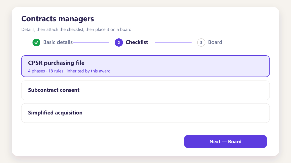 ProcureAudit Contracts managers