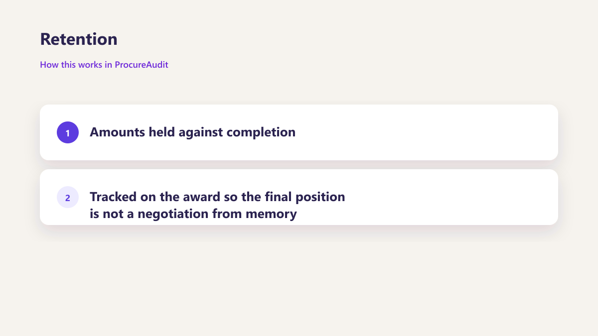 ProcureAudit Retention