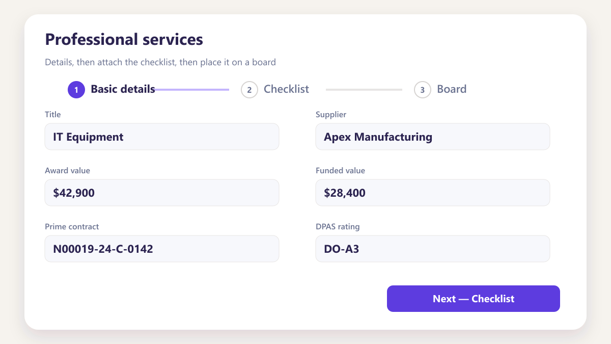 ProcureAudit Professional services