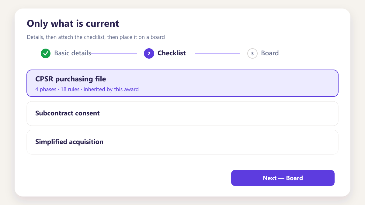 ProcureAudit Only what is current