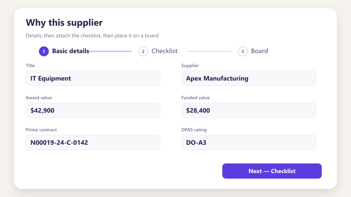 ProcureAudit Why this supplier